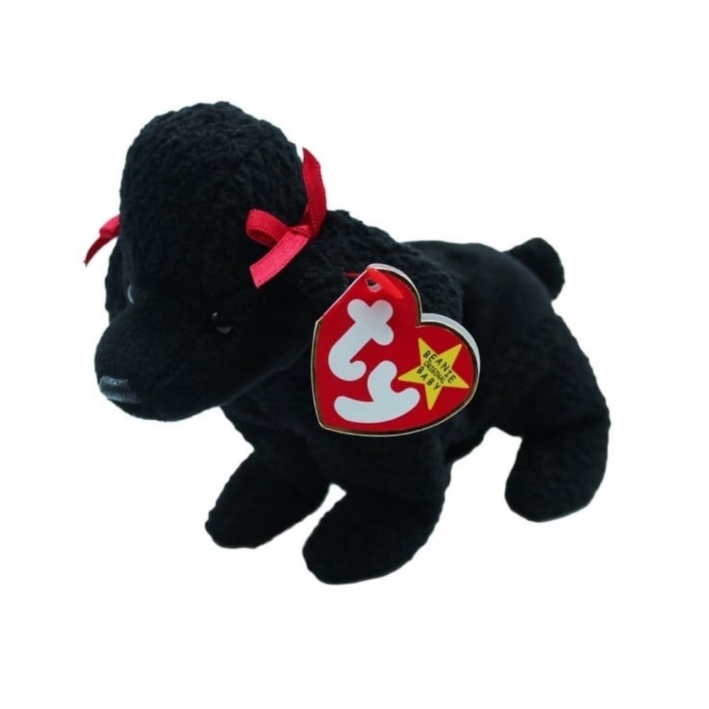 TY Black Plush Dog Toy